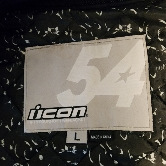 ICON Hooligan 54 Womens Moto Jacket Padded Lined with Silver Stars - Picture 5 of 13